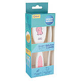 Щiтка для волосся м'яка + гребiнець Canpol babies Рожевий, фото 2