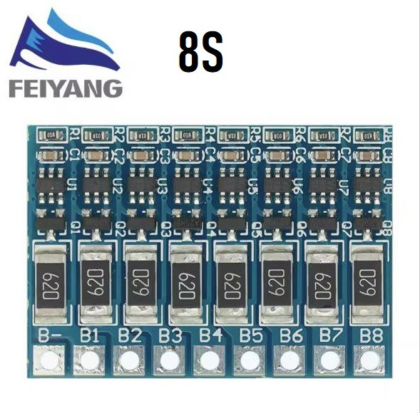 Плата BMS 8S для Li-Ion акумуляторів (4.2V±0.05V), фото 1