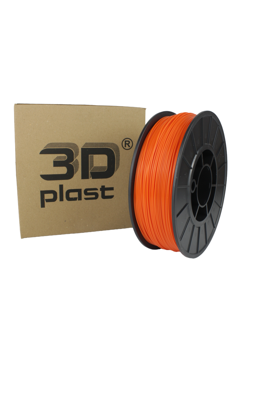 Нитка ABS (АБС) пластик для 3D принтера, 1.75 мм, 0,75 кг, жовтогарячий