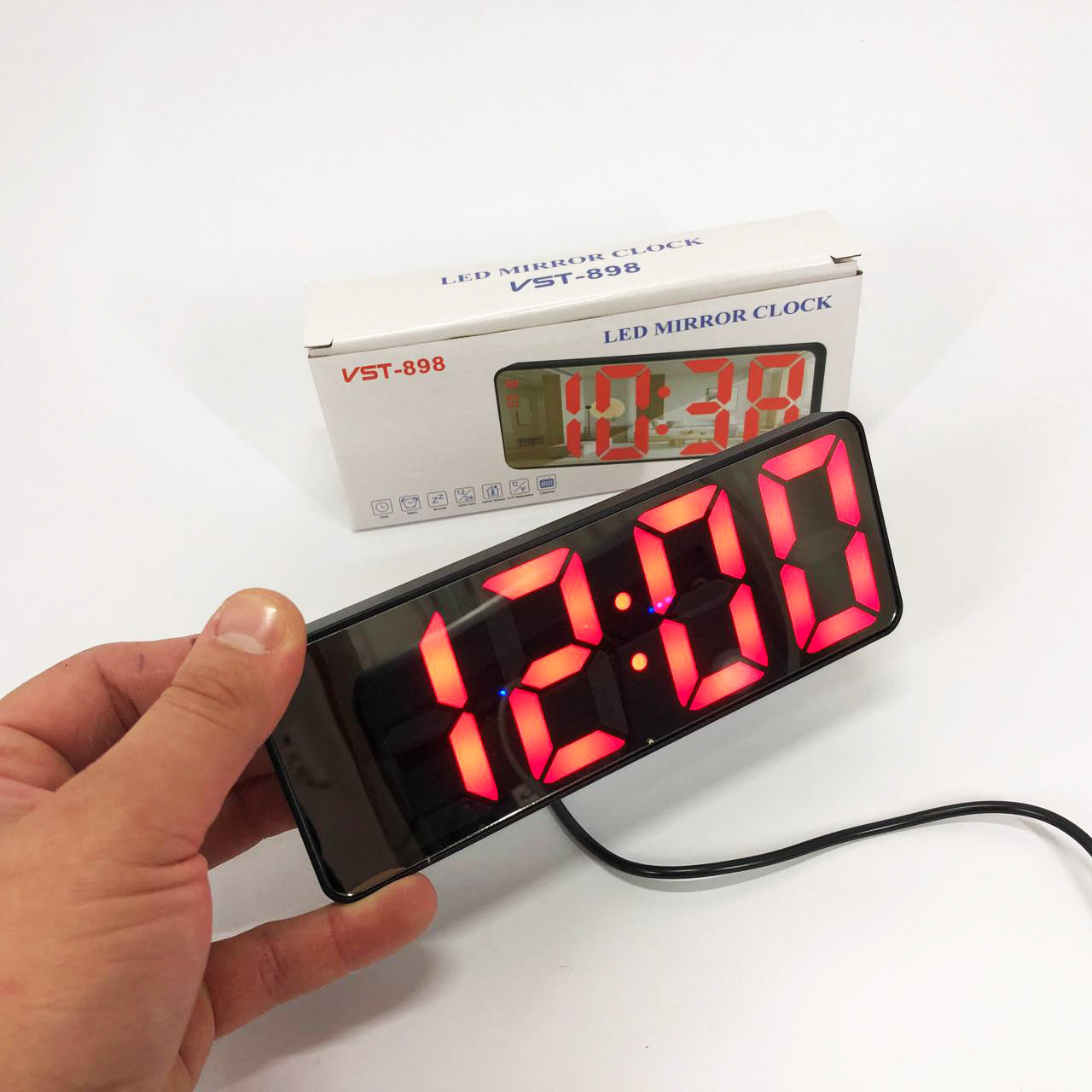 Годинник електронний VST-898-1, Світлодіодний настільний дорожній LN-199 електронний годинник, фото 1