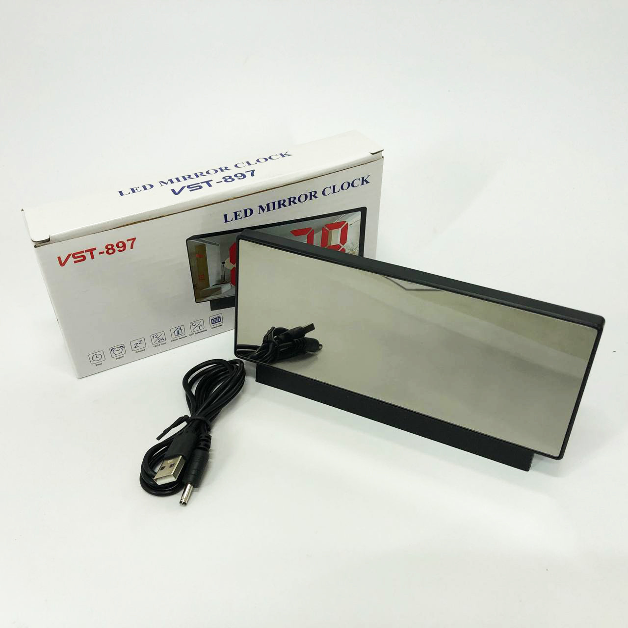 Настільний цифровий годинник з підсвіткою VST-897-1, Годинники електронні з EP-794 яскравими цифрами, фото 1