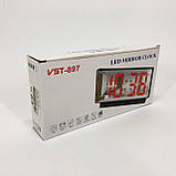Настільний цифровий годинник з підсвіткою VST-897-1, Годинники електронні з EP-794 яскравими цифрами, фото 6