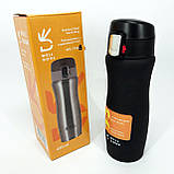 Термокухоль вакуумний Well Done WD-7164B 420 мл чорний, Термос для кави, TR-781 Термос похідний, фото 3