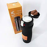 Термокухоль вакуумний Well Done WD-7164B 420 мл чорний, Термос для кави, TR-781 Термос похідний, фото 6