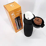 Термокухоль вакуумний Well Done WD-7164B 420 мл чорний, Термос для кави, TR-781 Термос похідний, фото 9