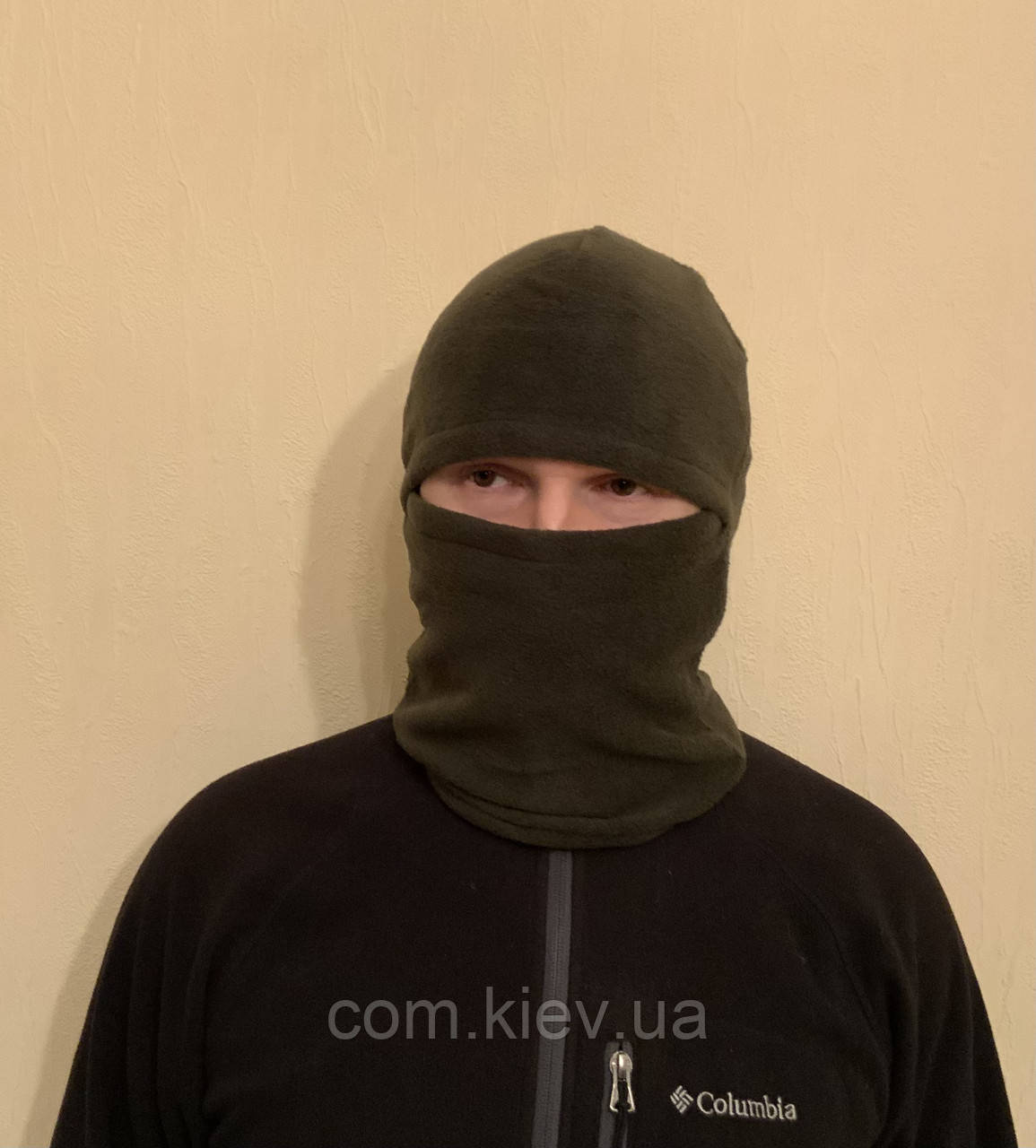 Балаклава Зимова тепла Військова підшоломник Баф на флісі Хакі Зелена Олива
