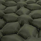 Килимок надувний Highlander Nap-Pak Inflatable Sleeping Mat 5 cm Olive (AIR071), фото 7