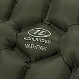 Килимок надувний Highlander Nap-Pak Inflatable Sleeping Mat 5 cm Olive (AIR071), фото 8