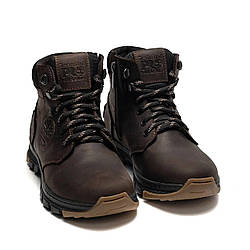 Підліткові дитячі зимові шкіряні черевики Timberland Brown