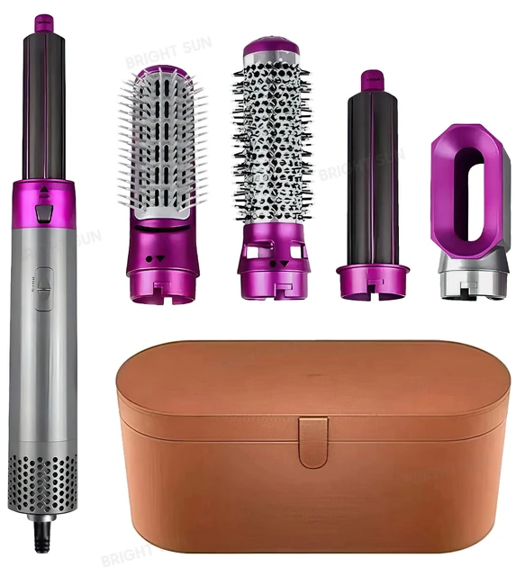 Мультистайлер фен-щітка-браш 5в1 Hot AIR Styler для укладання волосся надання об'єму та випрямлення + тубус