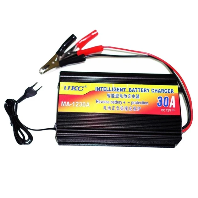 Зарядний пристрій для акумуляторів 12 V, 30 A з ручним регулюванням струму UKC MA-1230A 12V
