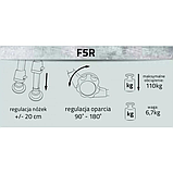 Рибальське коропове складане крісло Elektrostatyk F5R з підлокітниками та регульованою спинкою, сталеве (110кг), фото 5