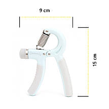 Еспандер кистьовий Cornix 5-60 кг з регульованим навантаженням XR-0146 Sky Blue/Grey Poland, фото 4