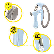 Еспандер кистьовий Cornix 10-100 кг з регульованим навантаженням і лічильником XR-0271 Sky Blue/Grey Poland, фото 3