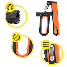 Еспандер кистьовий Cornix 10-120 кг з регульованим навантаженням і лічильником XR-0274 Black/Orange Poland, фото 2