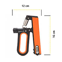 Еспандер кистьовий Cornix 10-120 кг з регульованим навантаженням і лічильником XR-0274 Black/Orange Poland, фото 3