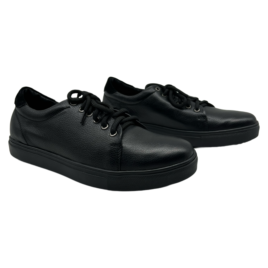 Кеди чоловічі шкіряні повсякденні чорного кольору “Style Shoes”