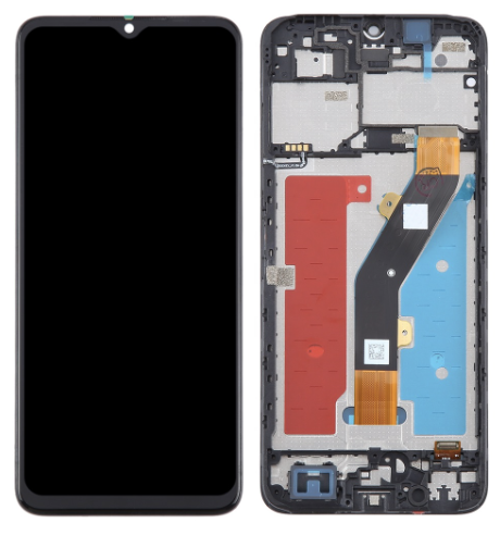 Дисплей (екран) ZTE Blade A54/A34, чорний, з передньою панеллю