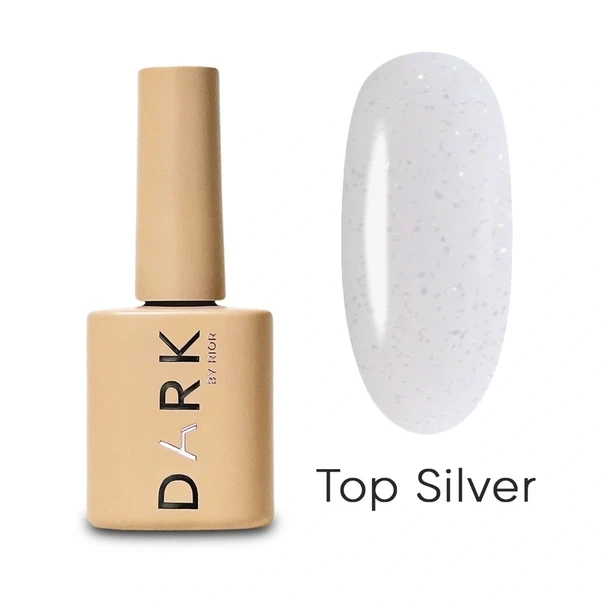 Топ із блискітками Dark Silver Top без липкого шару, 8 мл