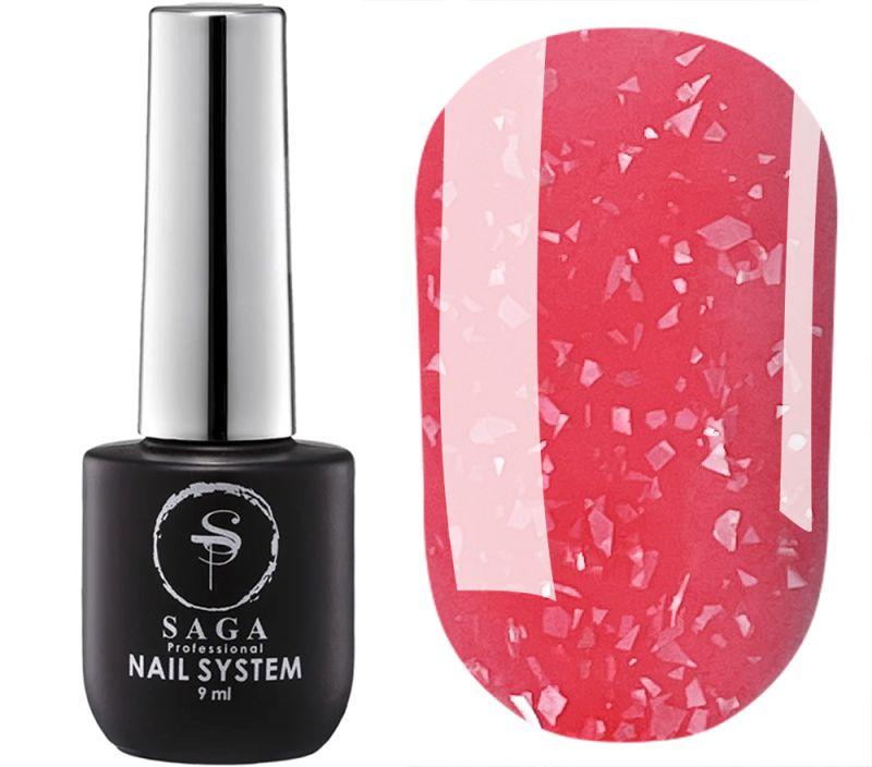 Камуфлююча база Saga Professional Leaf Base №8 коралова неон з поталлю, 9 мл, фото 1