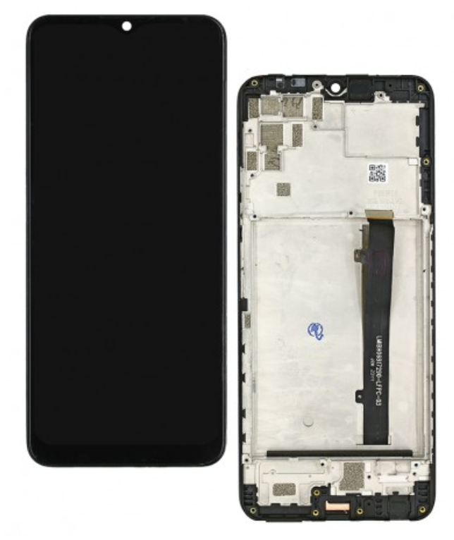 Дисплей (екран) ZTE Blade V2020 Smart 8010, чорний, з передньою панеллю