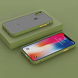 Чохол iPhone XS Max - Goospery Matte Case, Green (Камера закрита), фото 3