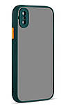 Чохол iPhone XS Max - Goospery Matte Case, Dark Green (Камера закрита), фото 4