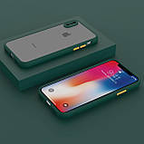 Чохол iPhone XS / X - Goospery Matte Case, Dark Green (Камера закрита), фото 4