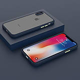 Чохол iPhone XS / X - Goospery Matte Case, Dark Blue (Камера закрита), фото 3