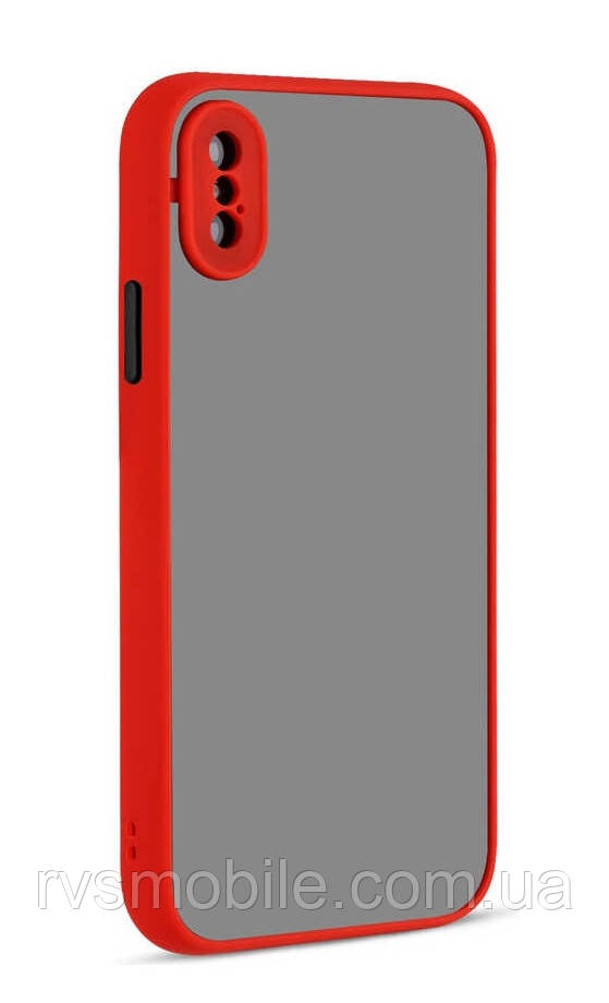 Чохол для iPhone XS/X - Goospery Matte Case, Red (Камера закрита)