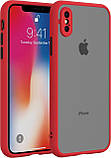 Чохол для iPhone XS/X - Goospery Matte Case, Red (Камера закрита), фото 3