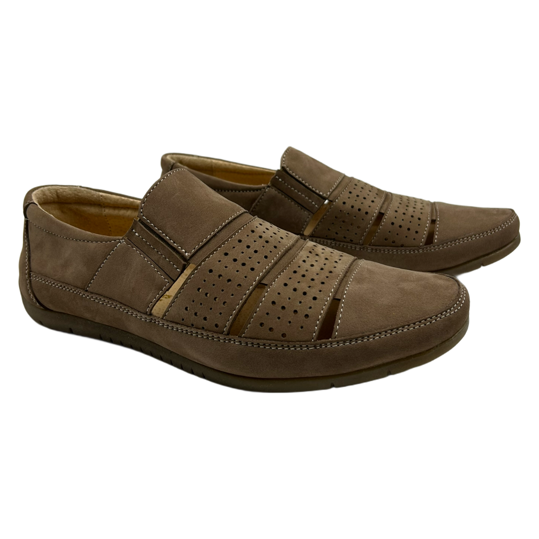 Мокасини чоловічі літні пісчяного кольору «Style Shoes»