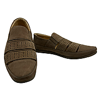Мокасини чоловічі літні пісчяного кольору «Style Shoes», фото 4