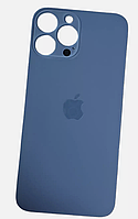 Задня кришка для iPhone 13 Pro Max, блакитна, Sierra Blue, з великими отворами під віконця камер, оригінал