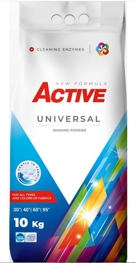 Пральний порошок Active Universal 10 кг 135 циклів прання (4820196010258)