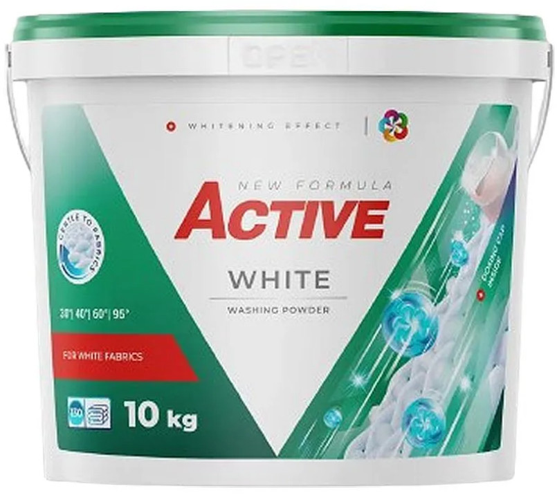 Порошок для прання Active White 10кг (відро) (4820196011194)