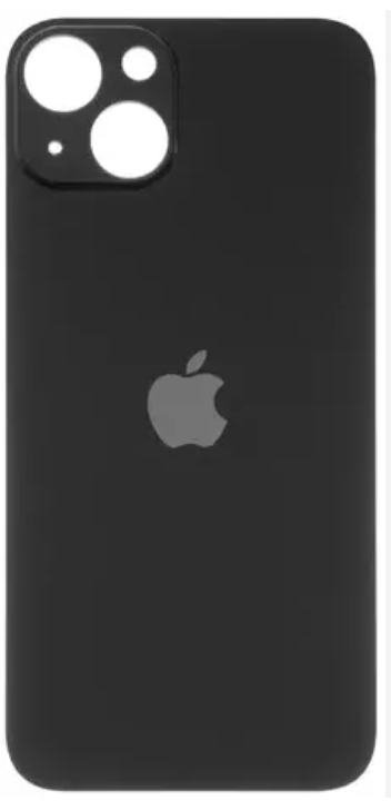 Задня кришка для iPhone 13, чорна, Midnight, з великими отворами під віконця камер, оригінал (54), фото 1