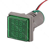 Вольтметр-амперметр частотомір цифровий AD101-22VAHZS, зелений