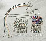 Набір намистин та підвісок для плетіння прикрас, 98 предметів, фото 2