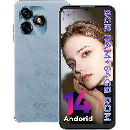 Смартфон HOTWAV Note 15 Blue 4\64GB UNISOC SC9863 Octa-Core 5160mAh Android 14 + чохол, фото 1