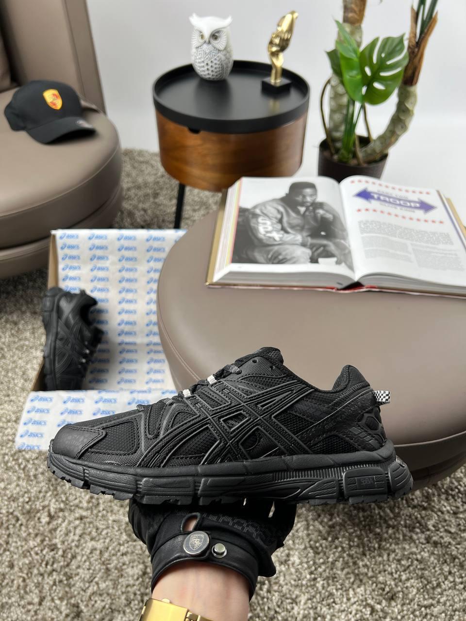 Чоловічі кросівки ASICS Gel-Kahana 8 Black, чоловічі кеди Асикс шкіра текстиль водовідштовх. чорні. Чоловіче взуття