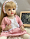 Лялька вінілова 55см, ручна робота, блондинка з блакитними очима, Reborn Baby Doll 38, фото 5