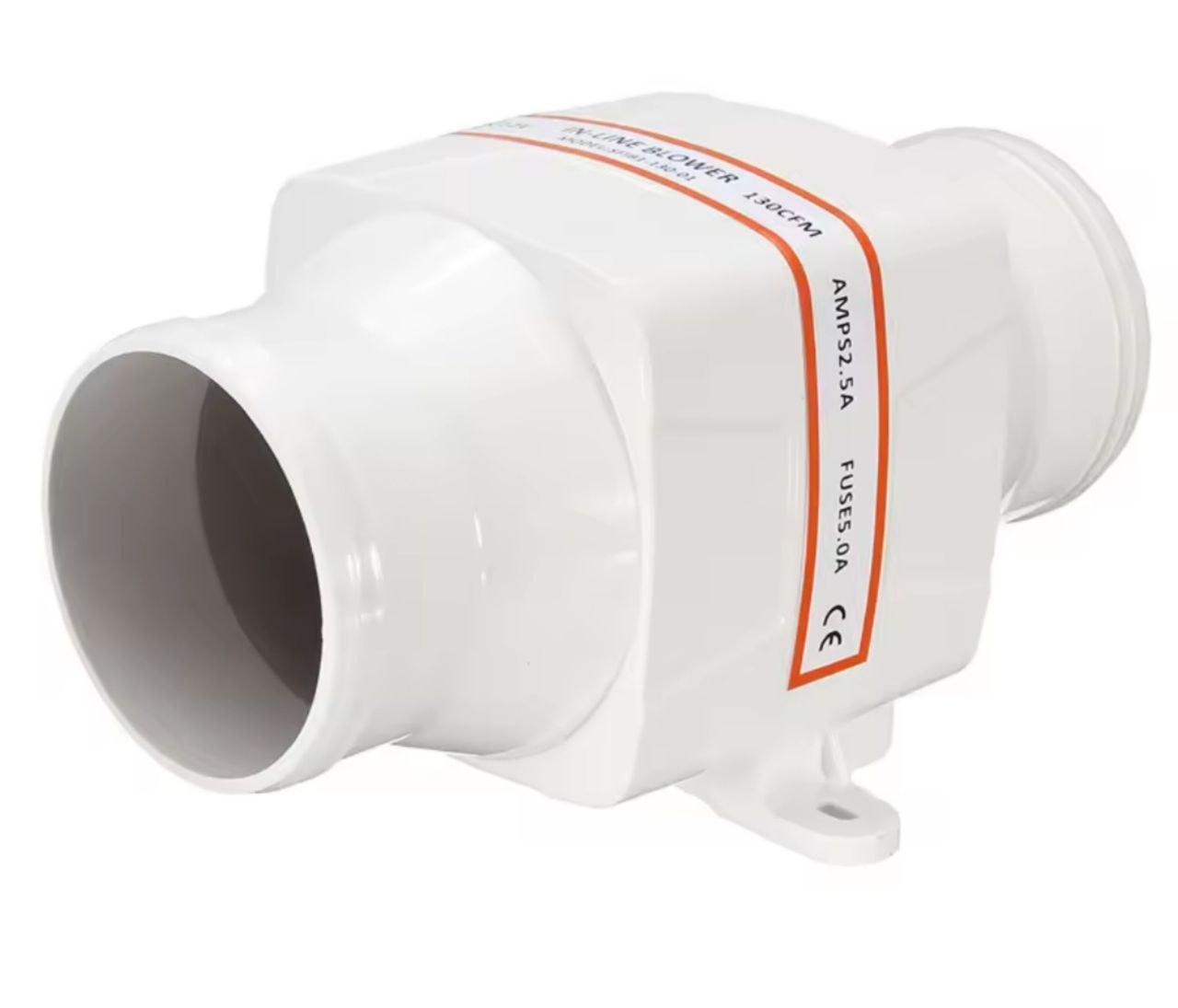 Вентилятор 12 V канальний d 80 мм Premium вологостійкий