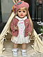 Лялька вінілова 55см, ручна робота, блондинка в беретику, Reborn Baby Doll 39, фото 7