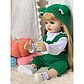 Лялька вінілова 55см, ручна робота, блондинка в зеленому, Reborn Baby Doll 40, фото 5