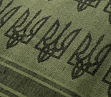 Арафатка шемаг "Тризуб" оливково-чорна 100% бавовна 105х105 см, фото 6