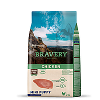 Сухий корм для цуценят дрібних порід із куркою Bravery Chicken Mini Puppy 2 кг