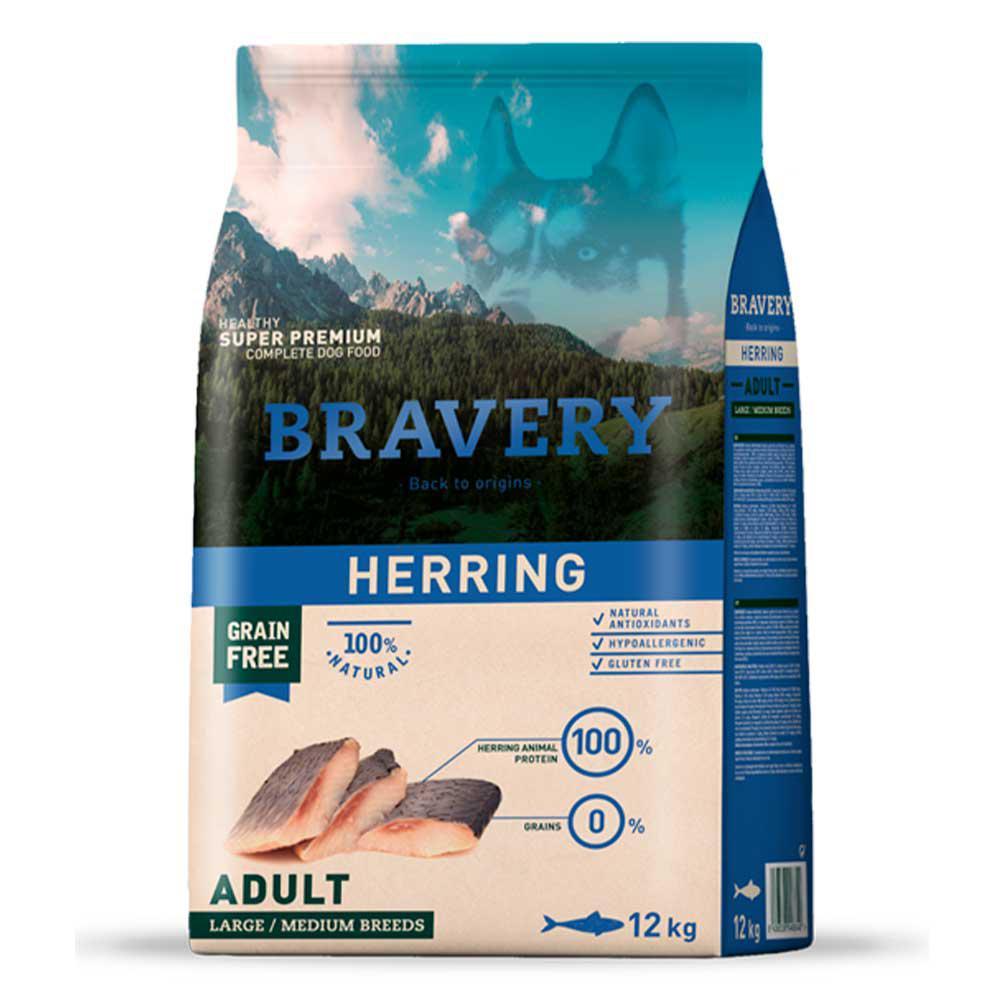 Беззерновий корм для собак середніх і великих порід з оселедцем Bravery Dog Herring Adult Large/Medium 12 кг, фото 1