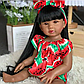 Лялька вінілова 55см, ручна робота, в сукні з кавунчиками, Reborn Baby Doll 43, фото 3