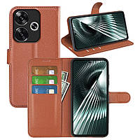 Чохол-книжка Litchie Wallet для Poco F6 Brown